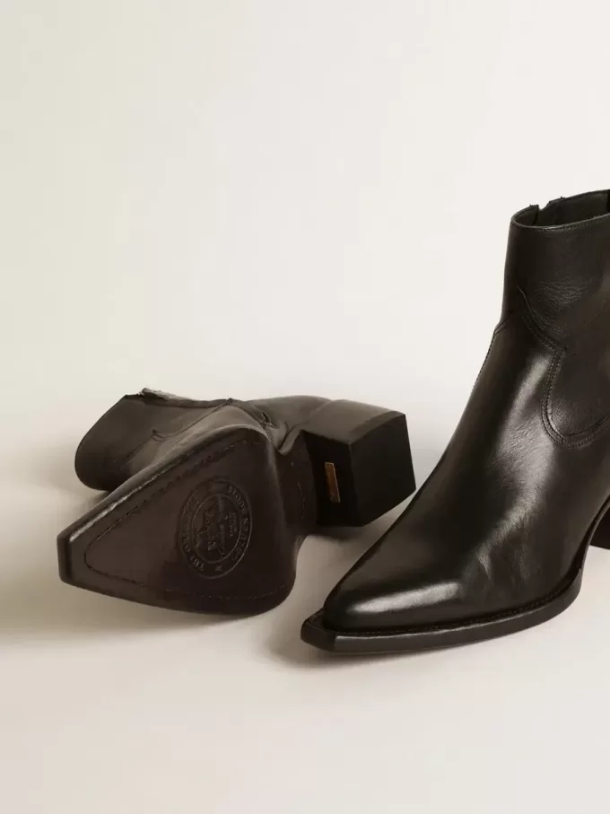 Herrenstiefel Debbie aus schwarzem Leder