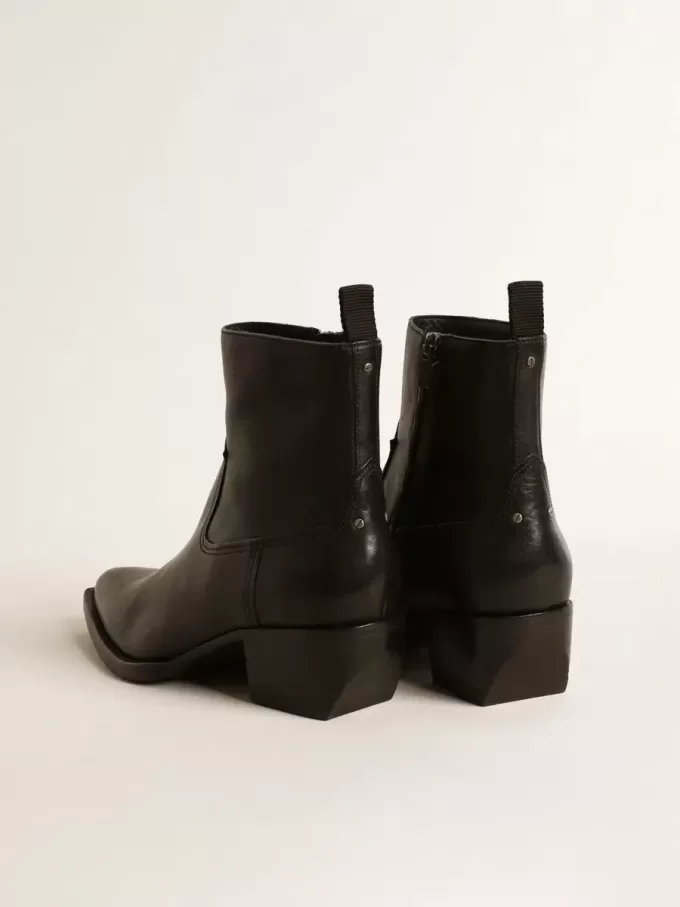 Herrenstiefel Debbie aus schwarzem Leder