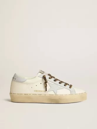 Hi Star LTD aus Leder mit hellblauem Lederstern und Fersenlasche