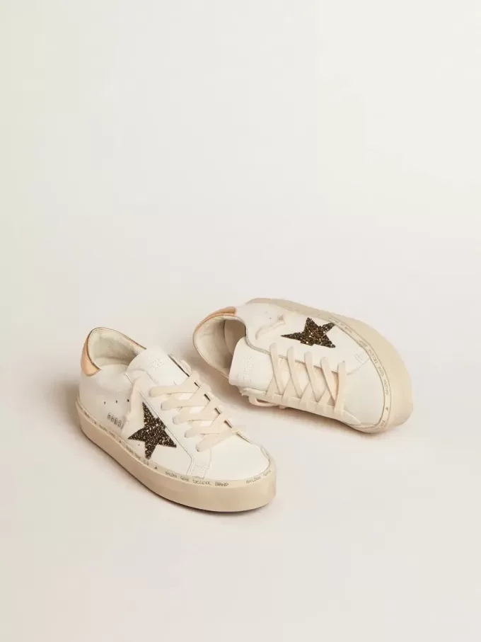 Hi Star LTD mit schwarz-goldenem Glitzerstern und goldener Fersenlasche