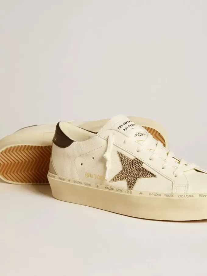 Hi Star LTD mit Swarovski-Kristallstern und schwarzer Lederferse