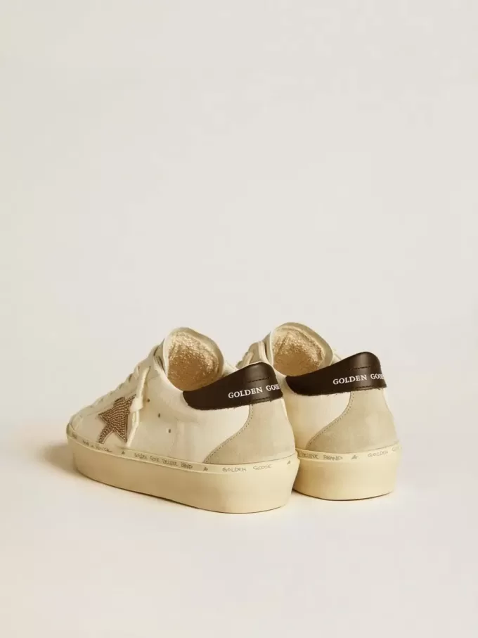 Hi Star LTD mit Swarovski-Kristallstern und schwarzer Lederferse