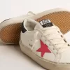 Hi Star mit fuchsiafarbenem Lederstern und blauem Glitzer-Fersenriemen