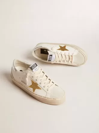 Hi Star mit Swarovski-Kristallstern und silberner Lederferse