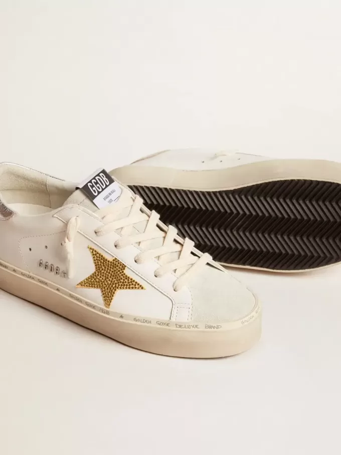 Hi Star mit Swarovski-Kristallstern und silberner Lederferse