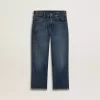 Jeans für Jungen mit offener Kante und Stickerei