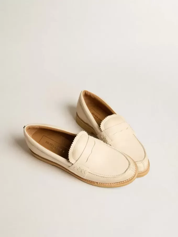 Jerry Loafer aus butterweißem Leder Jerry Loafer aus butterweißem Leder