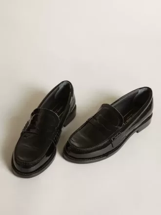 Jerry Loafer aus schwarzem Lackleder