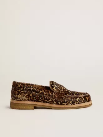Jerry Loafer für Damen aus Ponyfell mit Leopardenmuster