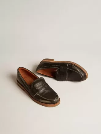 Jerry Loafer für Damen aus schwarzem Leder Jerry Loafer für Damen aus schwarzem Leder