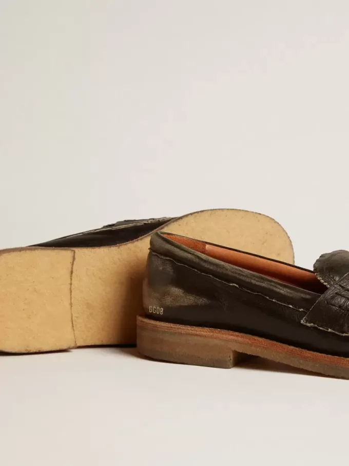 Jerry Loafer für Damen aus schwarzem Leder