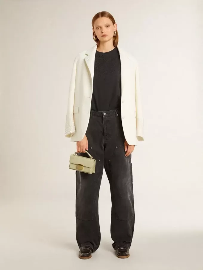 Jerry Loafer für Damen aus schwarzem Leder
