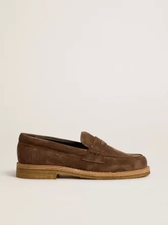 Jerry Loafer für Damen aus taubengrauem Wildleder