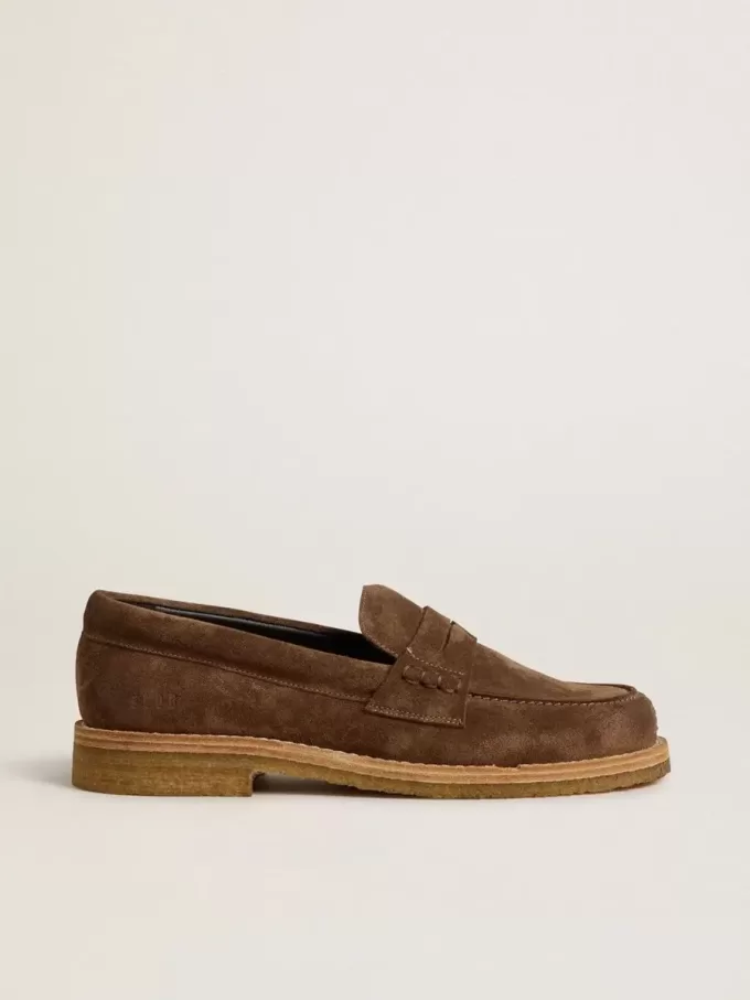 Jerry Loafer für Damen aus taubengrauem Wildleder