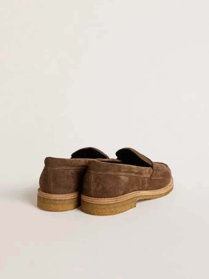 Jerry Loafer für Damen aus taubengrauem Wildleder