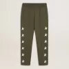 Jogginghose für Jungen in Militärgrün mit weißen Sternen Jogginghose für Jungen in Militärgrün mit weißen Sternen