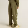 Jogginghose für Jungen in Militärgrün mit weißen Sternen Jogginghose für Jungen in Militärgrün mit weißen Sternen