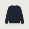 Journey Sweatshirt mit Rundhalsausschnitt für Jungen aus marineblauer Baumwolle mit Maskottchen-Aufdruck
