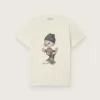 Journey T-Shirt für Jungen aus weißem Baumwolljersey mit digitalem Maskottchen-Print
