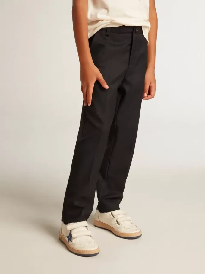 Jungenhose aus dunkelblauer Wolle Jungenhose aus dunkelblauer Wolle