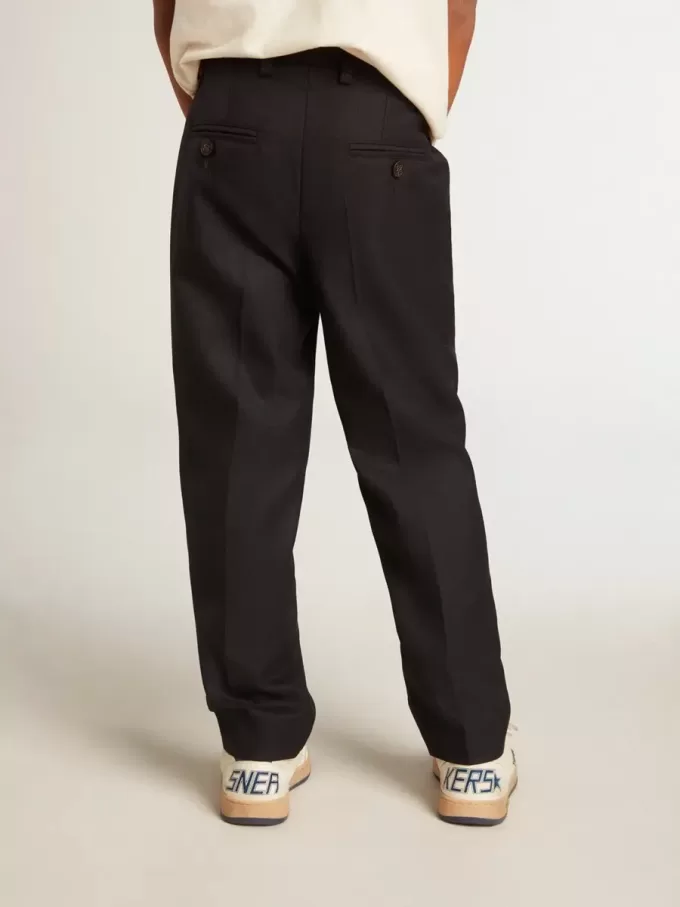 Jungenhose aus dunkelblauer Wolle Jungenhose aus dunkelblauer Wolle