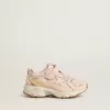 Junior Lightstar aus rosa Leder und Mesh mit rosa Lederstern Junior Lightstar aus rosa Leder und Mesh mit rosa Lederstern