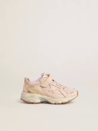 Junior Lightstar aus rosa Leder und Mesh mit rosa Lederstern