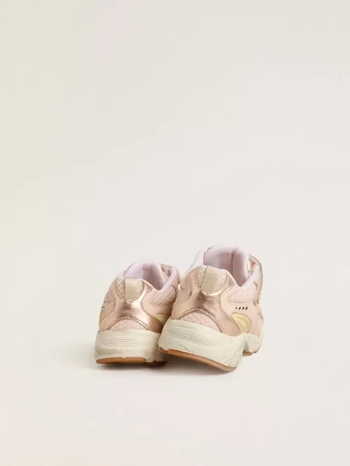 Junior Lightstar aus rosa Leder und Mesh mit rosa Lederstern Junior Lightstar aus rosa Leder und Mesh mit rosa Lederstern