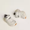 Junior Lightstar aus weißem Leder und Mesh mit weißem Lederstern