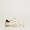 Junior Old School mit silbernem Metallic-Lederstern und violettem Wildleder-Fersenlasche