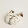 Junior Old School mit silbernem Metallic-Lederstern und violettem Wildleder-Fersenlasche