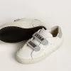 Junior Old School mit silberner Fersenlasche und Riemen aus Swarovski-Kristallen Junior Old School mit silberner Fersenlasche und Riemen aus Swarovski-Kristallen