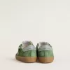Junior Super-Star aus grünem Wildleder mit babyblauem Stern und Fersenlasche Junior Super-Star aus grünem Wildleder mit babyblauem Stern und Fersenlasche