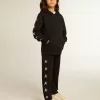 Kapuzensweatshirt für Jungen in Schwarz mit kontrastierenden silbernen Sternen Kapuzensweatshirt für Jungen in Schwarz mit kontrastierenden silbernen Sternen