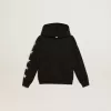 Kapuzensweatshirt für Jungen in Schwarz mit kontrastierenden weißen Sternen