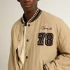 Khakifarbene Bomberjacke aus gesteppter Baumwolle Khakifarbene Bomberjacke aus gesteppter Baumwolle