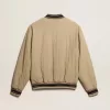 Khakifarbene Bomberjacke aus gesteppter Baumwolle Khakifarbene Bomberjacke aus gesteppter Baumwolle