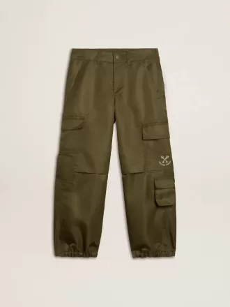 Kinder-Cargohose in Militärgrün