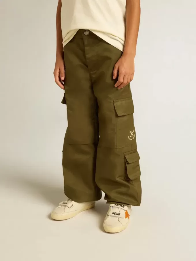 Kinder-Cargohose in Militärgrün