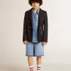 Kinder-Jeansshorts mit Stickerei auf der Rückseite