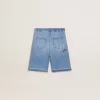 Kinder-Jeansshorts mit Stickerei auf der Rückseite