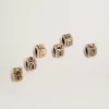 Kubische Anhänger für Damen in Antikgold mit Buchstaben des Alphabets