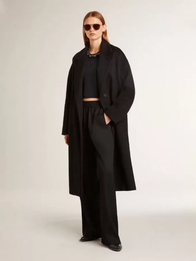 Kurzes Baumwoll-Sweatshirt für Damen mit Kristallen auf der Vorderseite