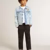 Leichte Jeansjacke mit Stickerei