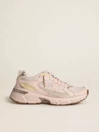 Lightstar für Damen mit Obermaterial aus rosa Leder und Mesh und rosa Stern