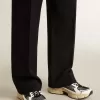 Lightstar für Herren aus weißem Leder und schwarzem Mesh mit schwarzem TPU-Stern Lightstar für Herren aus weißem Leder und schwarzem Mesh mit schwarzem TPU-Stern