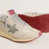 Marathon für Damen mit beigem Nylon-Obermaterial und grauem Stern