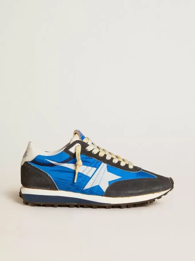 Marathon für Damen mit blauem Nylon-Obermaterial und weißem Stern Marathon für Damen mit blauem Nylon-Obermaterial und weißem Stern
