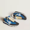 Marathon für Damen mit blauem Nylon-Obermaterial und weißem Stern Marathon für Damen mit blauem Nylon-Obermaterial und weißem Stern