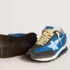 Marathon für Damen mit blauem Nylon-Obermaterial und weißem Stern Marathon für Damen mit blauem Nylon-Obermaterial und weißem Stern